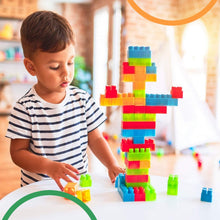 Assorted building bricks from the educational Kids' Block Set, ready for assembly.