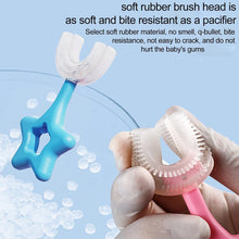 Star U-Shape Toothbrush for kids displayed, highlighting its innovative design for effective oral hygiene.