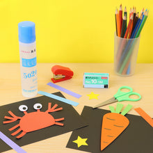 Kids creative set accessories including safe scissors and hand-friendly stapler