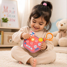 Push button sound toy keyring with cartoon character