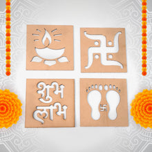 Handcrafted wooden decorative cutouts in traditional Indian motifs