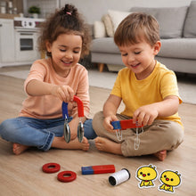Magnet educational toy set helping children explore magnetic science