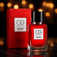 Angled view of 50ml Luxury Solace Eau De Parfum bottle