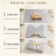 Silver Decorative Gift Wrapping Paper Sheets – 20 Pieces Premium Pack