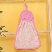 Microfiber kitchen towel hanging beside wash basin for easy access