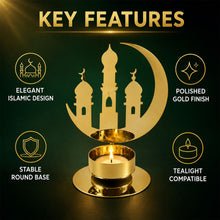 Golden candle holder white bg