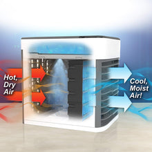 Air cooler emitting a gentle mood LED light for relaxation.