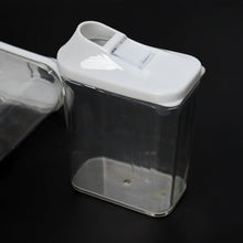 CookAura 3-piece set of transparent kitchen storage jars from an angle.