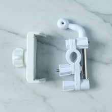 Close-up of rotating mobile car mount showing 360 degree view adjustment