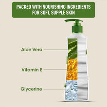 Close-up texture of lightweight Aloe Vera Body Lotion with SPF 30
