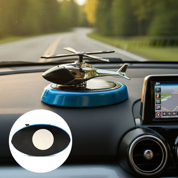Stylish helicopter shaped dashboard air freshener with rotating blades
