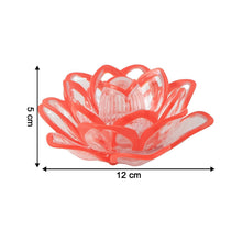 Close-up of lotus shaped flameless LED candle light