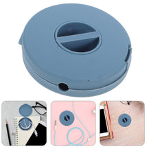 USB cable storage box in compact plastic design