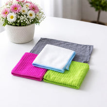 Detailed view of microfiber cleaning cloth edges showing quality
