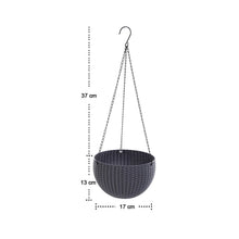 Multiple plastic hanging flower pots showcasing their durable construction and versatile design.