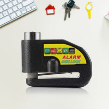 Internal components of motorbike alarm disc lock