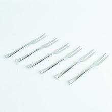 Apex stainless steel fruit fork set showcased for parties and gifting