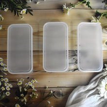 Konvex plastic food containers demonstrating their stackable design for compact storage.