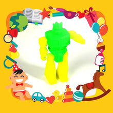 The 20-piece kids toy set with various plastic toys neatly arranged in the container.
