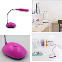 Adjustable flexible neck LED desk light perfect for reading and relaxation.
