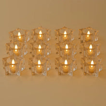 Crystal-effect flameless LED candles perfect for weddings and parties