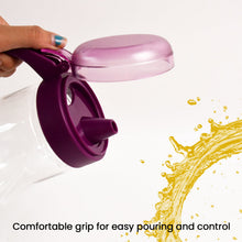 Transparent BPA-free kitchen oil and juice dispenser bottle