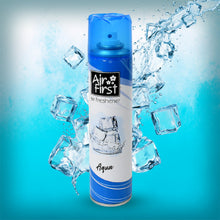 Side angle view of the  Air Freshener Spray, showing its ergonomic design.