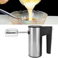 Electric hand mixer with quick-release stainless steel attachments