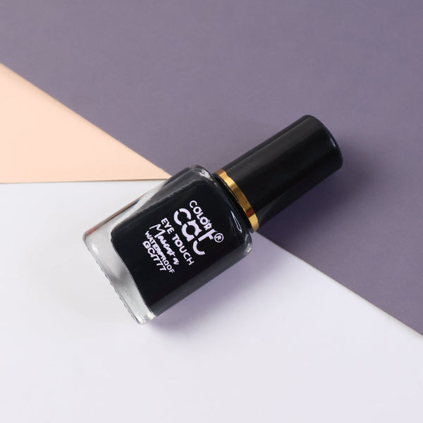 Waterproof mascara brush with ultra-black volumizing formula