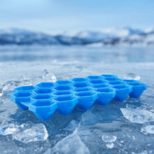 Compact silicone ice cube tray for freezer, BPA-free material