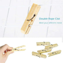 Eco-friendly wood clips arranged for school arts and craft projects.