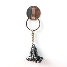 Religious Lord Shiva keychain in metal with sturdy ring