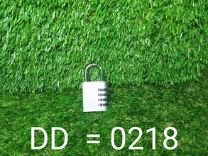 Secure 4-Digit Combination Padlock resting on a wooden table.
