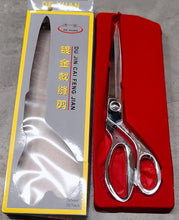 Top-down view of Cisora's gold-plated cloth cutting scissors, highlighting precision.