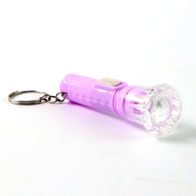 Durable plastic body of Mini LED keychain flashlight torch in translucent finish