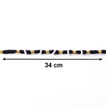 Black thread rakhi with detailed white pearl beads