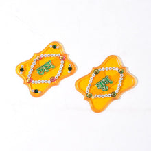 Traditional Indian festive wall hangings with Shubh and Labh auspicious symbols