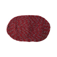 Red braided welcome mat with non-slip backing