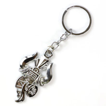 Durable metal Mahakal Trishul keychain suitable for keys and bags