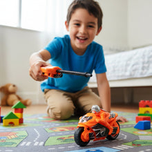 Launcher Bike Racing Toy for Kids with Manual Pull Launcher