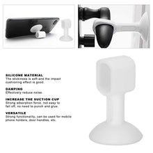 Durable silicone door stopper placed behind door lever to keep door open