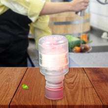 Close-up of stretchable faucet extender highlighting built-in filter