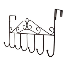 Side profile of the space-saving door hanger rack, showing how it fits over a door.
