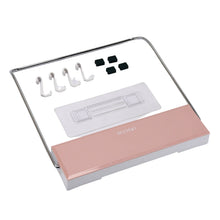 Foldable wash basin storage rack with the self-adhesive sticker for easy installation.