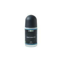 Side view of AOE blue deodorant bottle emphasizing portability