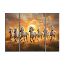 Bedroom wall decor featuring Horses Sunset MDF wall art