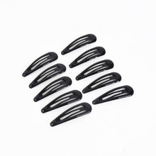 Set of 10 metal hair clips with secure snap-lock design
