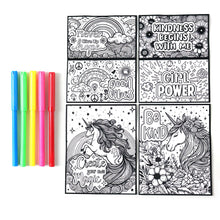 Creative art posters for kids from the 11 piece colouring and activity set