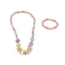 Stretchable Kids Pearl Necklace Set with matching bracelet.