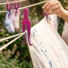 Weather resistant plastic clothespins for laundry